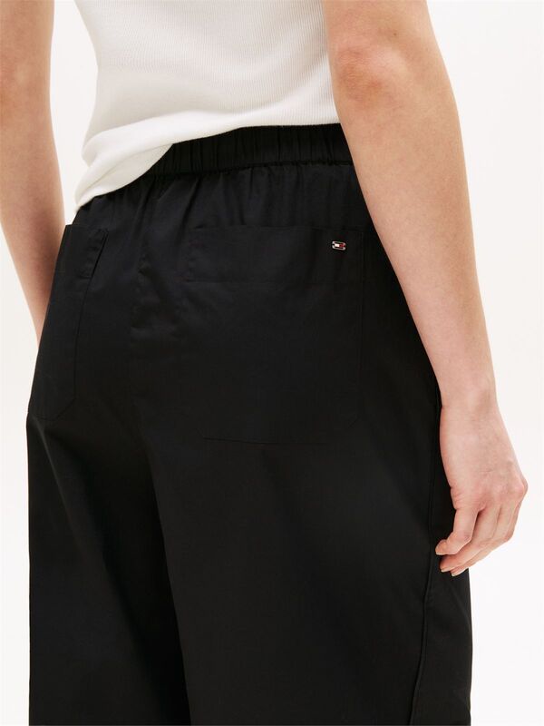 POPLIN WIDE LEG PANT Kadın Siyah Pantolon - WW0WW45891