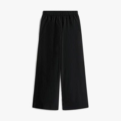 POPLIN WIDE LEG PANT Kadın Siyah Pantolon - WW0WW45891