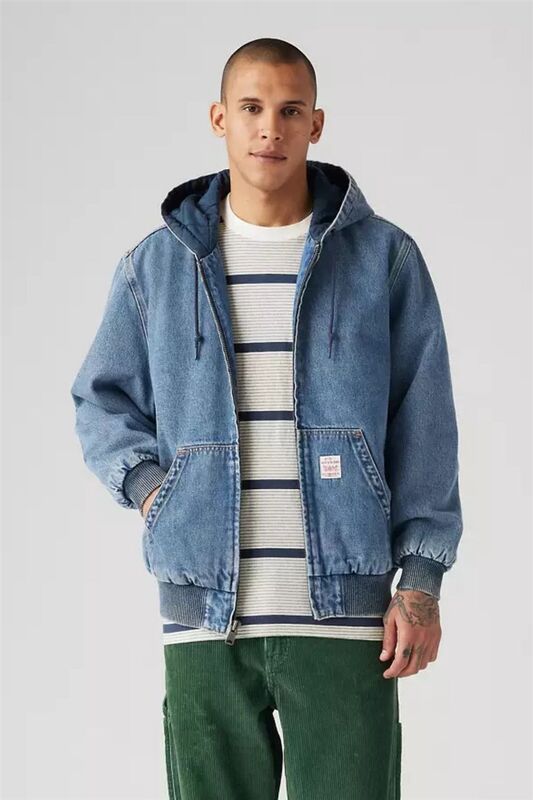 Levi's - POTRERO DENIM HOODY GET INVOLVED T Erkek Mavi Ceket - A3222
