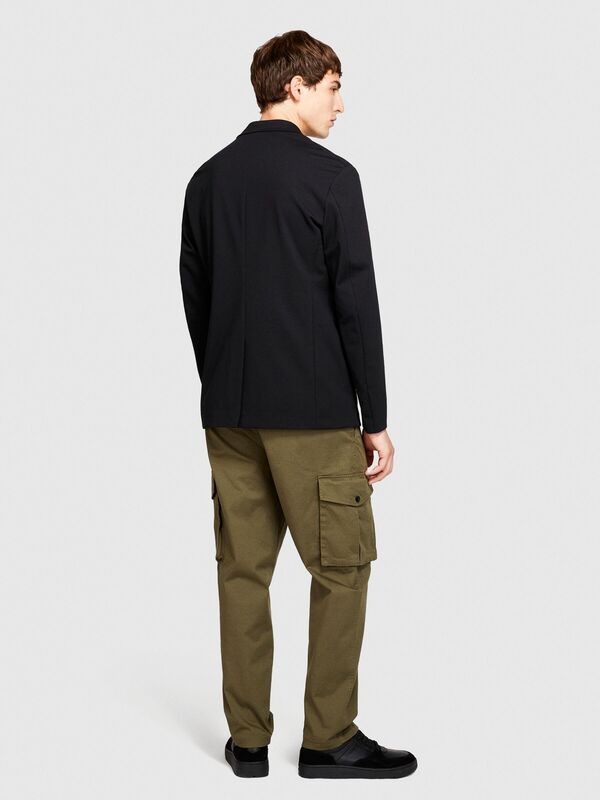 Rahat Kalıp Astarsız Ceket Erkek Siyah Mont - 323A285SSW015