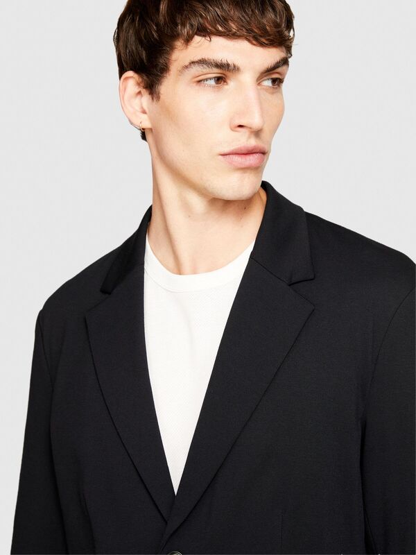 Rahat Kalıp Astarsız Ceket Erkek Siyah Mont - 323A285SSW015