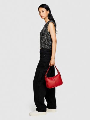 Sisley - Recyle Koton Rahat Kalıp Denim Kargo Pantolon Kadın Koyu Lacivert Pantolon - 323A4LENLE02V