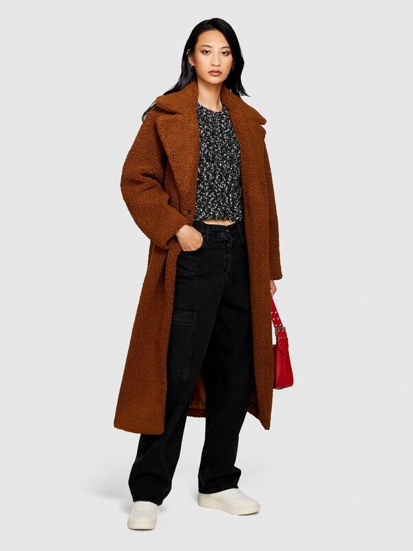 Recyle Koton Rahat Kalıp Denim Kargo Pantolon Kadın Koyu Lacivert Pantolon - 323A4LENLE02V