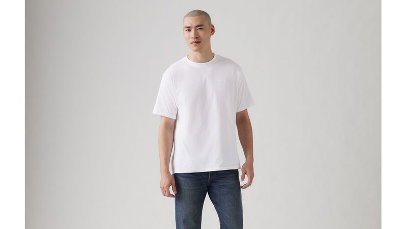 RED TAB VINTAGE TEE WHITE + JERSEY Erkek Lacivert T-Shirt - A0637