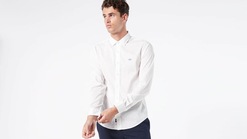 REFINED POPLIN PAPER WHITE Erkek Yeşil UK Gömlek - 28836