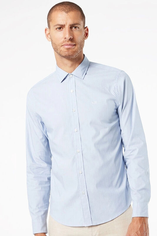 Dockers - REFINED POPLIN PAPER WHITE Erkek Mavi UK Gömlek - 28836
