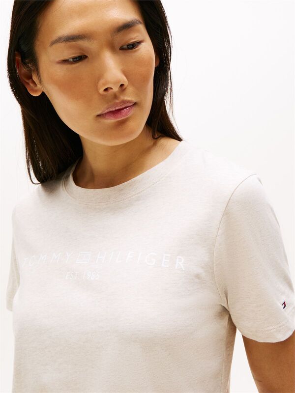 REG CORP LOGO C-NK SS Kadın Bej T-Shirt - WW0WW40276