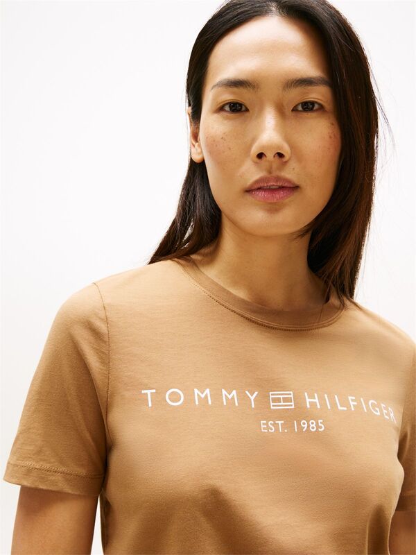 REG CORP LOGO C-NK SS Kadın Kahverengi T-Shirt - WW0WW40276