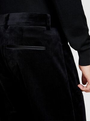 Sisley - Regular Fit Kadife Pantolon Erkek Siyah Pantolon - 323A42QJSF041
