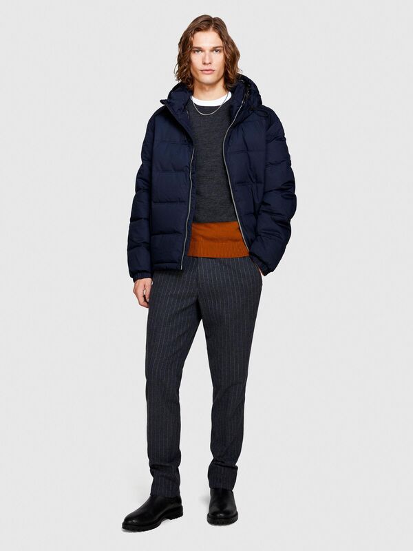 Renk Bloklu Yün Karışımlı Bisiklet Yaka Kazak Erkek Renkli Kazak - 323A117GT102H