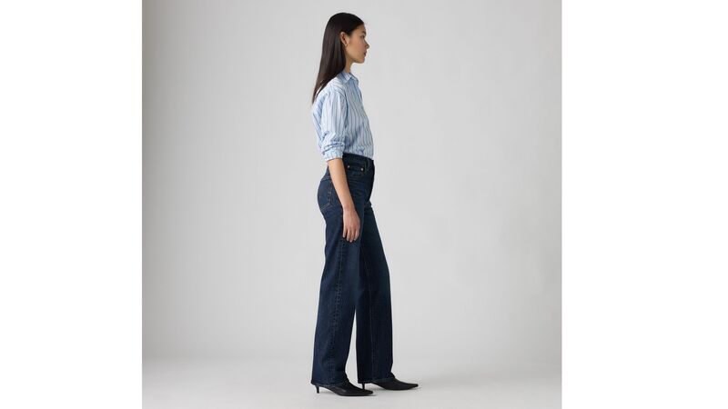 RIBCAGE FULL LENGTH Kadın Lacivert Denim Pantolon - 001TG