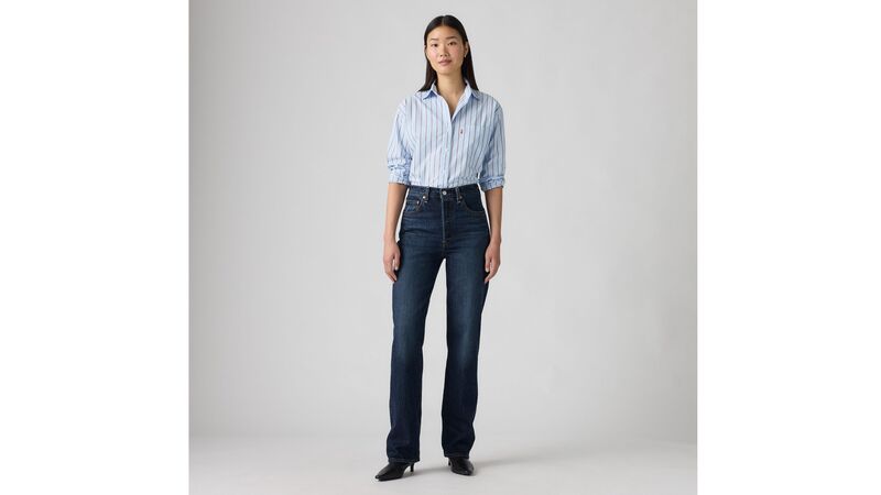 Levi's - RIBCAGE FULL LENGTH Kadın Lacivert Denim Pantolon - 001TG