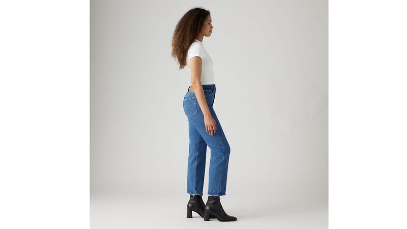 RIBCAGE STRAIGHT TK COOL BLUE POPSICLE 2 Kadın Bej Jean - A7743
