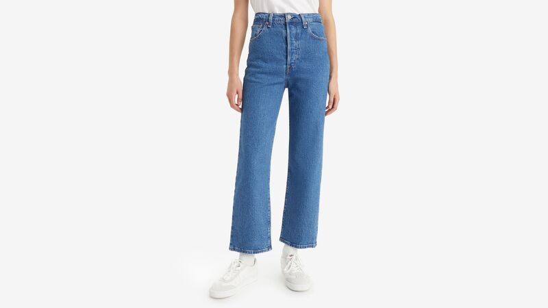 RIBCAGE STRAIGHT TK COOL BLUE POPSICLE 2 Kadın Bej Jean - A7743