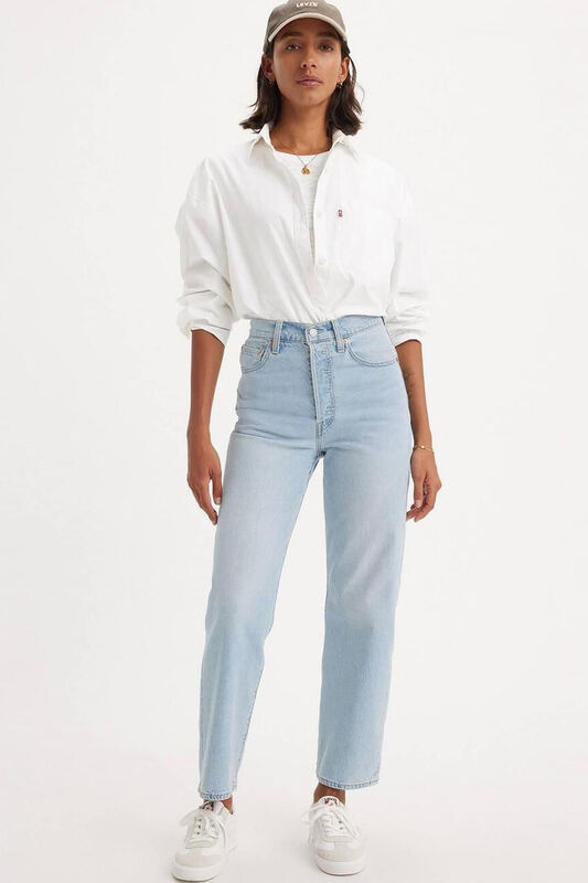 Levi's - RIBCAGE STRAIGHT TK COOL BLUE POPSICLE 2 Kadın Mavi Jean - A7743