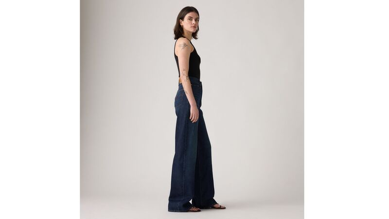 RIBCAGE WIDE LEG TR DO YOU MIND Kadın Mavi Jean - 003VD