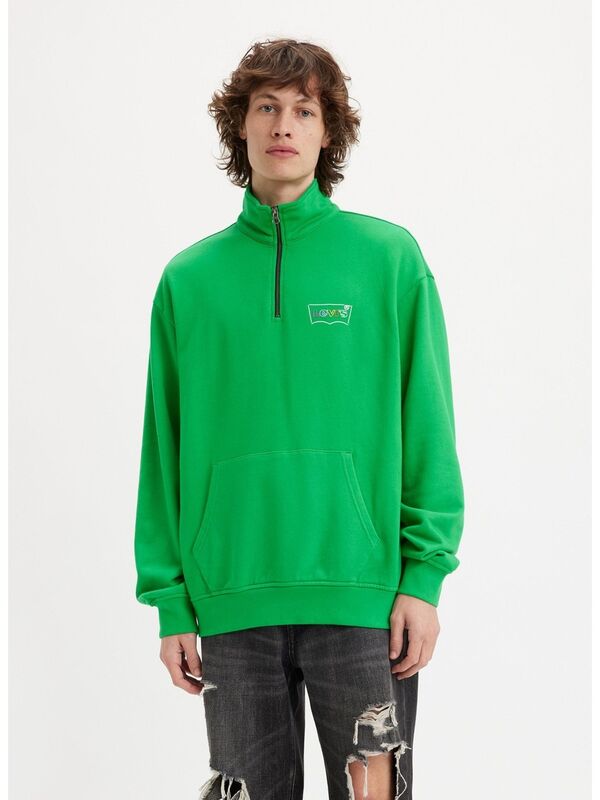 Levi's - RLX GRAPHIC SWEAT LCL TR GREEN SHEEN Erkek Yeşil Sweatshirt - A7754