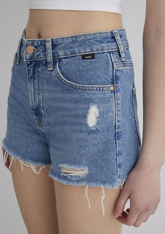 ROSIE Kadın Mavi Denim Şort - M14474