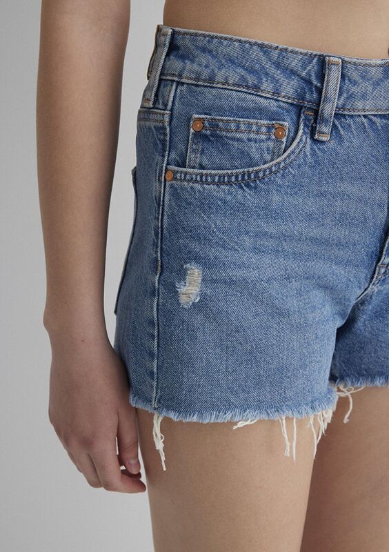 ROSIE Kadın Mavi Denim Şort - M14474