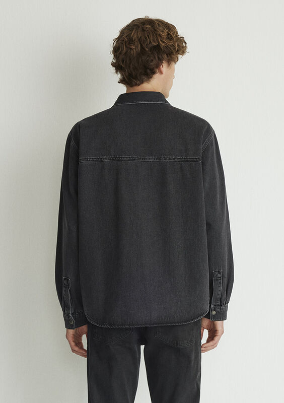 ROSS Erkek Gri Denim Gömlek - M0210031