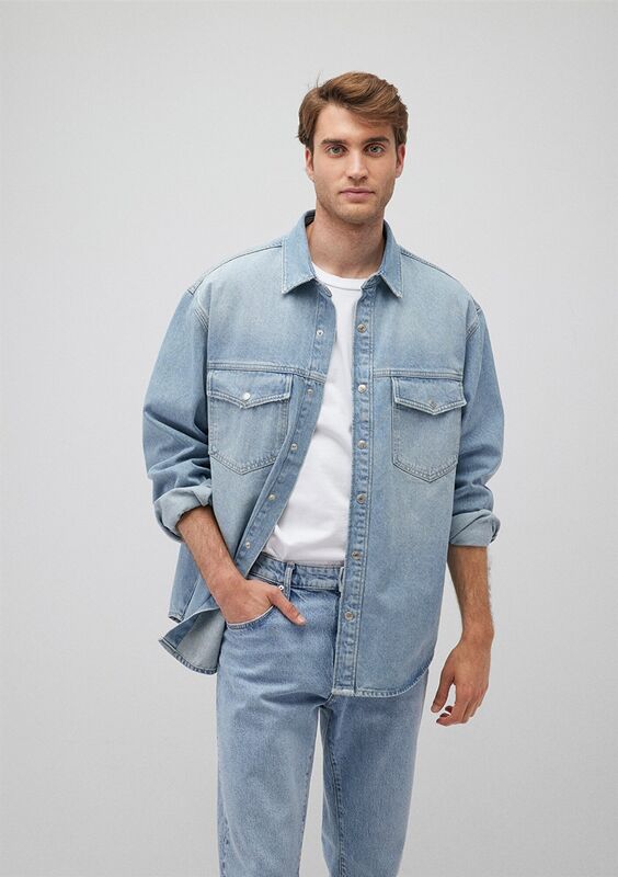 ROSS Erkek Lt 90's denim Denim Gömlek - M0210031
