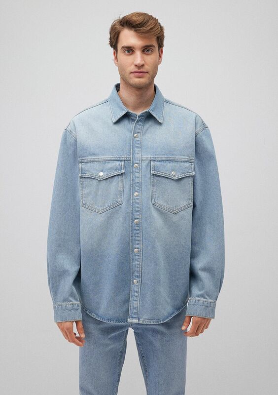 ROSS Erkek Lt 90's denim Denim Gömlek - M0210031
