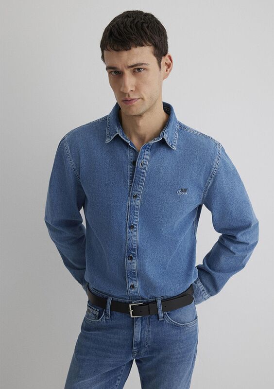 ROY Erkek Mavi Denim Gömlek - M0210496