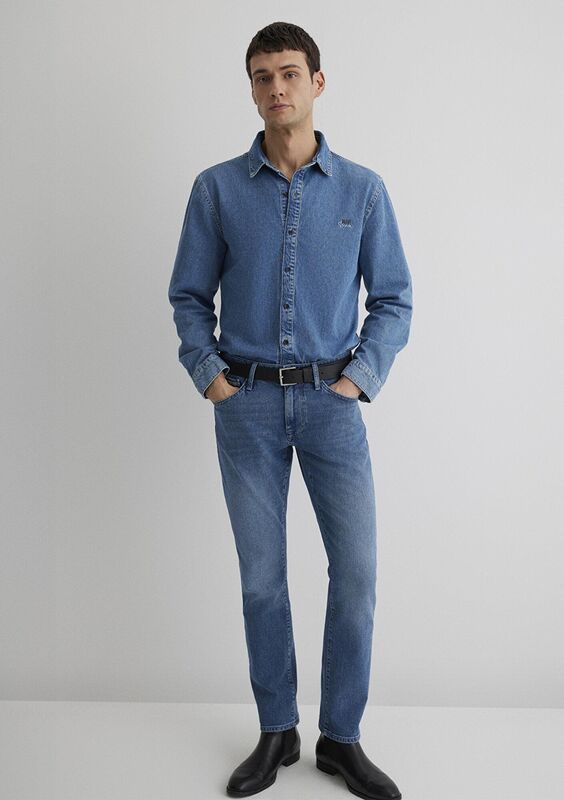 ROY Erkek Mavi Denim Gömlek - M0210496
