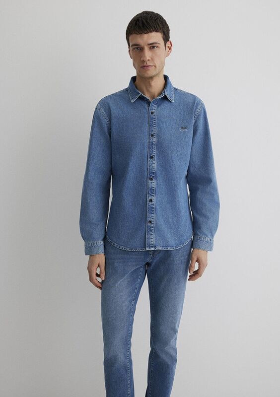 ROY Erkek Mavi Denim Gömlek - M0210496