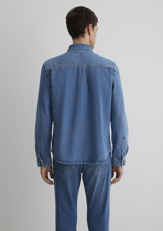 ROY Erkek Mavi Denim Gömlek - M0210496