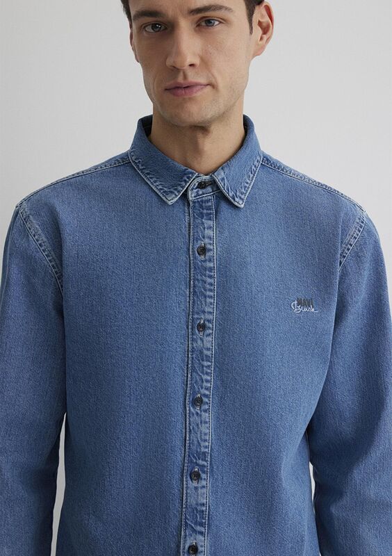 ROY Erkek Mavi Denim Gömlek - M0210496