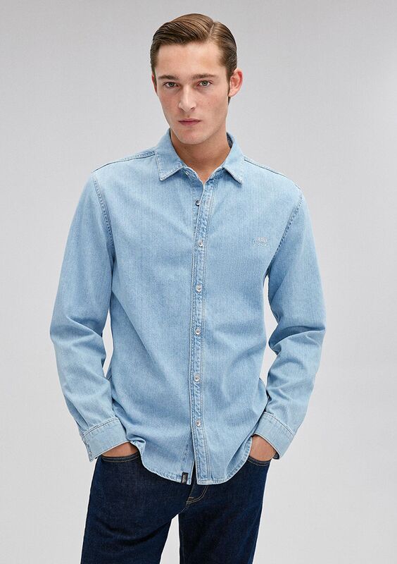 ROY Erkek Mavi Denim Gömlek - M0210496