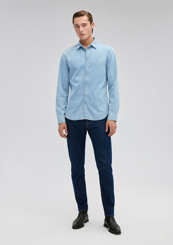 ROY Erkek Mavi Denim Gömlek - M0210496