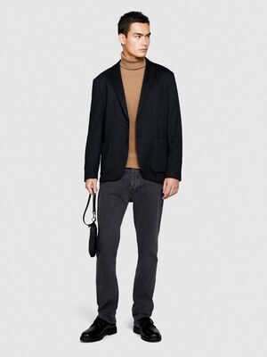 Sisley - San Francisco Denim Pantolon Erkek Siyah T-Shirt - 323A4FRTSE01R