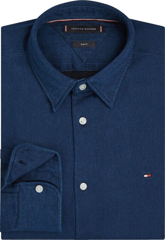 SATEEN INDIGO SF SHIRT Erkek Mavi Gömlek - MW0MW40498