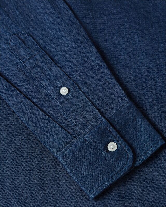 SATEEN INDIGO SF SHIRT Erkek Mavi Gömlek - MW0MW40498