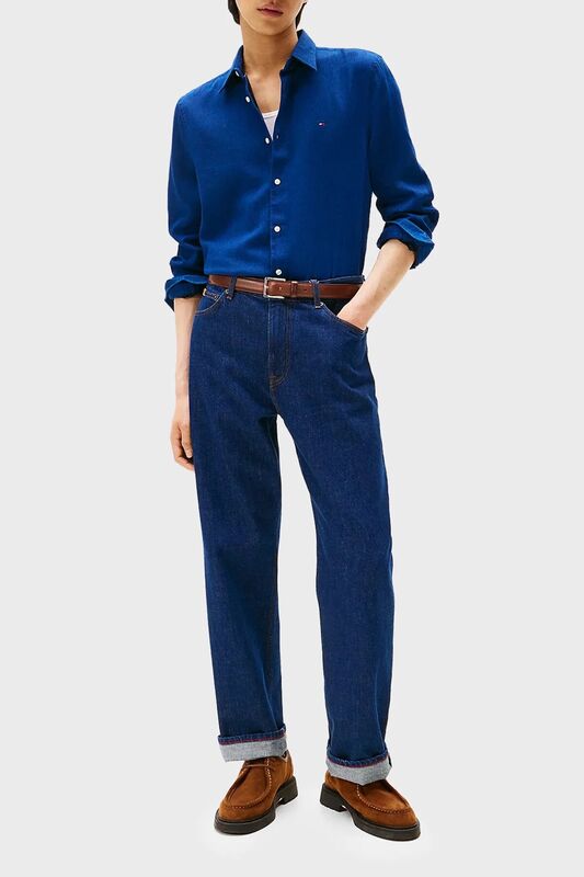 SATEEN INDIGO SF SHIRT Erkek Mavi Gömlek - MW0MW40498