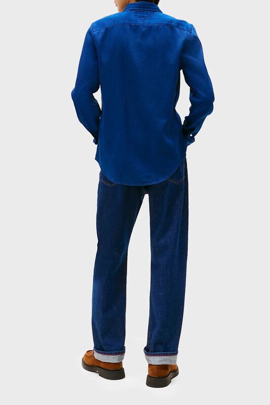 SATEEN INDIGO SF SHIRT Erkek Mavi Gömlek - MW0MW40498