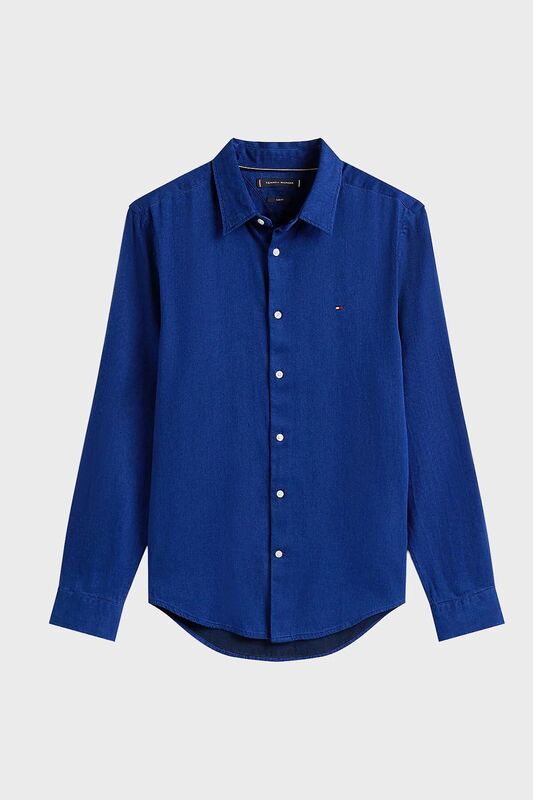 SATEEN INDIGO SF SHIRT Erkek Mavi Gömlek - MW0MW40498