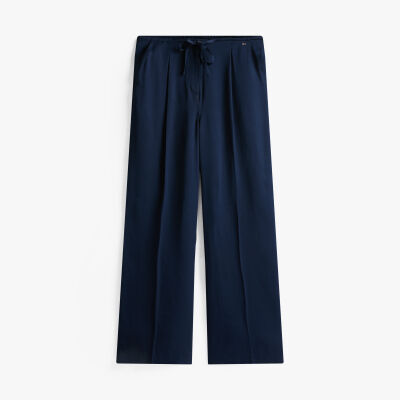 SATEEN TIE RLXD STRAIGHT PANTS Kadın Mavi Pantolon - WW0WW47171