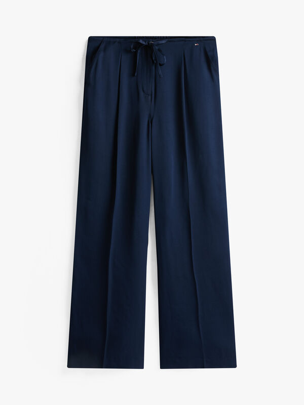 SATEEN TIE RLXD STRAIGHT PANTS Kadın Mavi Pantolon - WW0WW47171