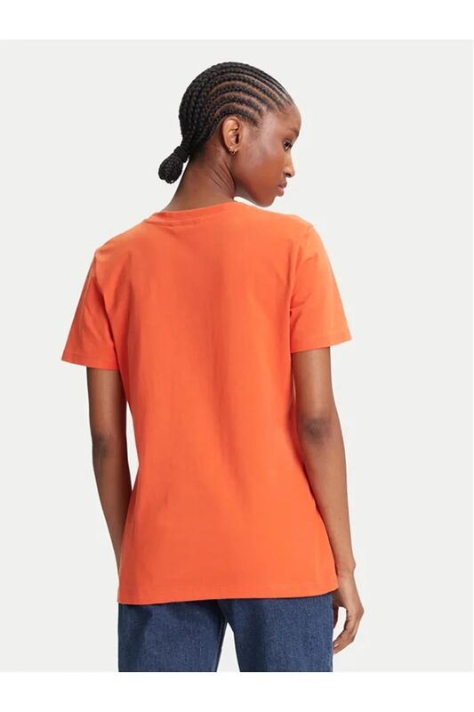 SCRIPT REG C-NK SS T-SHIRT Kadın Turuncu T-Shirt - WW0WW45746