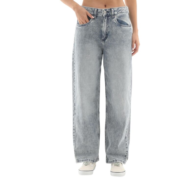 Vans - Sirelle 5 Pocket Puddle Pants Kadın Towel Wash Denim Pantolon - VN000MB5