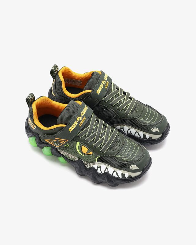 Skech-O-Saurus Lights 2.0 Erkek Çocuk Yeşil Spor Ayakkabı - 400121L