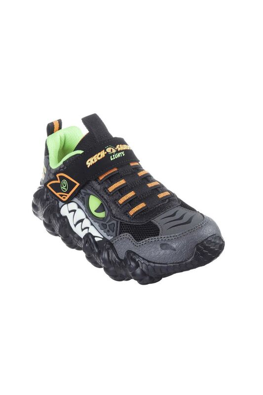 Skech-O-Saurus Lights - Rapid-Dino Erkek Çocuk Siyah Sneaker - 400119L