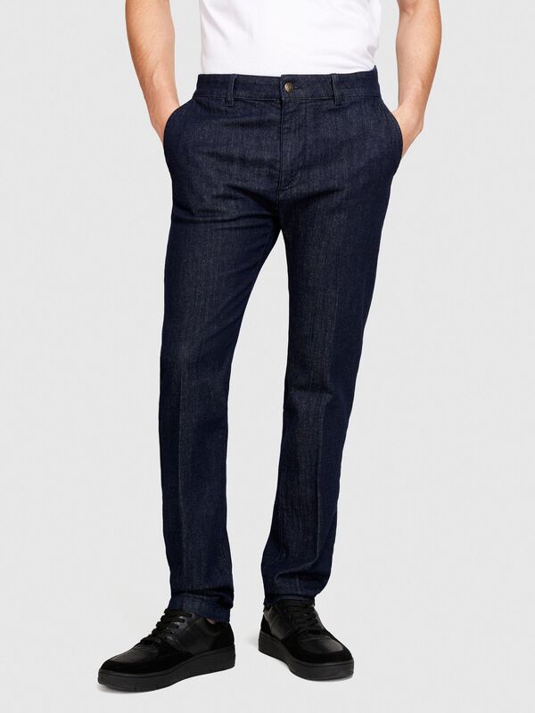 Slim Fit Baltimora Chino Denim Pantolon Erkek Açık Mavi Pantolon - 323A44ZASF024