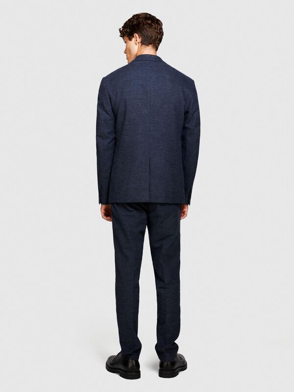 Sisley - Slim Fit Çizgili Şardonlu Pantolon Erkek Renkli T-Shirt - 323A4PDLSF03C