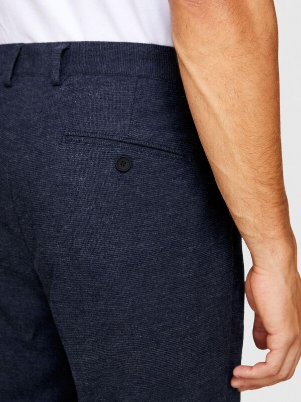 Slim Fit Çizgili Şardonlu Pantolon Erkek Renkli T-Shirt - 323A4PDLSF03C