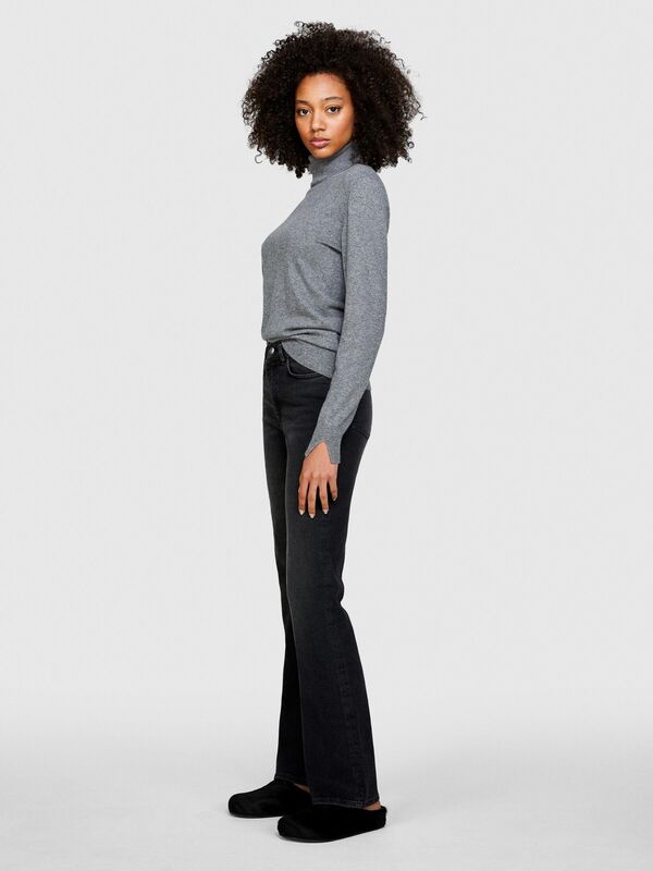 Slim Fit Denim Pantolon Kadın Lacivert Pantolon - 323A4BOULE02K