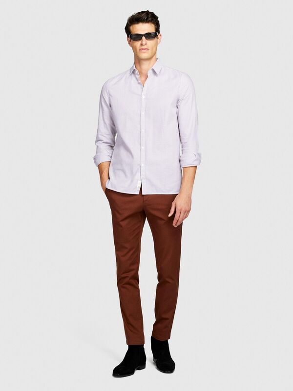 Slim Fit Esnek Chino Pantolon Erkek Kahverengi Pantolon - 323A4AIHSF021